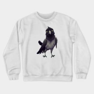 Cute Crow Drawing Crewneck Sweatshirt